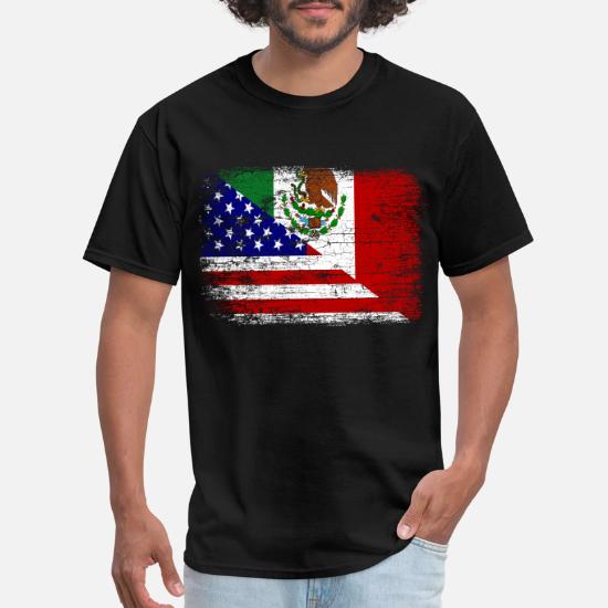 Vintage Mexican American Flag' Men's T 